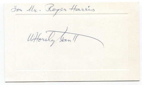 Dr. W. Horsley Gantt Signed Card Autographed Signature PAVLOV Researcher