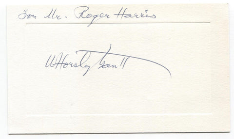 Dr. W. Horsley Gantt Signed Card Autographed Signature PAVLOV Researcher
