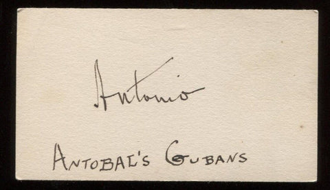 Antonio Machin Signed Card 1932 Autographed El Mansiero The Peanut Vendor Song