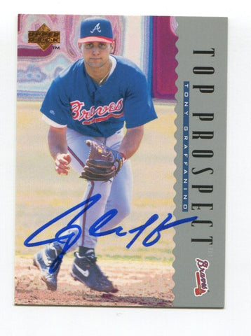 1995 Upper Deck Braves Tony Graffanino Card Baseball Autographed MLB AUTO #251
