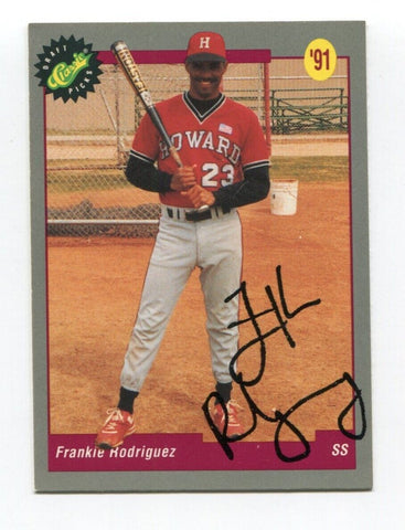 1991 Classic Frankie Rodriguez Signed Card Baseball Autograph MLB AUTO #B