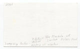 Jamyang Norbu Signed 3x5 Index Card Autographed Signature Author Writer