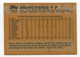 1988 Topps Brian Fisher Signed Card Baseball Autographed AUTO #193