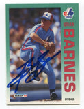 1992 Fleer Brian Barnes Signed Card Baseball Autographed AUTO #473