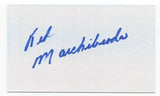 Ted Marchibroda Signed 3x5 Index Card Autographed Signature Football Colts Coach