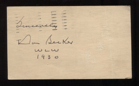Don Becker Signed GPC Radio Show "The Life of Mary Sothern" Soap Opera Creator