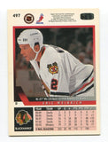 1993 Upper Deck Eric Weinrich Signed Card Hockey AUTO #497 Chicago Blackhawks