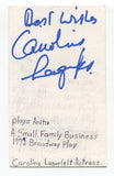 Caroline Lagerfelt Signed 3x5 Index Card Autographed Actress x-Files Star Trek