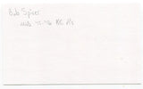 Bob Spicer Signed 3x5 Index Card Autographed Baseball Kansas City Athletics