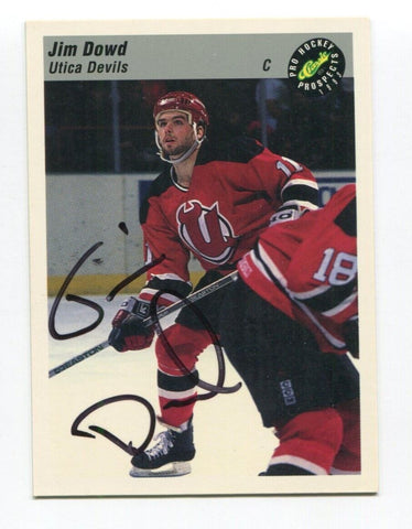 1993 Classic Pro Prospects Jim Dowd Signed Card Hockey Autograph AUTO #22