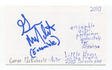 Garen McRoberts Signed 3x5 Index Card Autographed Actor Law And Order