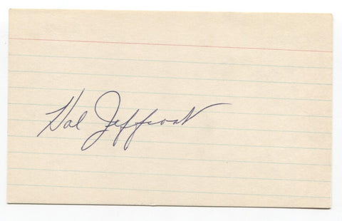 Hal Jeffcoat Signed 3x5 Index Card Baseball Autographed Signature Chicago Cubs