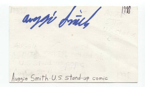 Auggie Smith Signed 3x5 Index Card Autographed Signature Comedian Actor