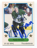 1991 7th Inning Sketch Ryan Brown Signed Card Hockey Autograph NHL AUTO #127