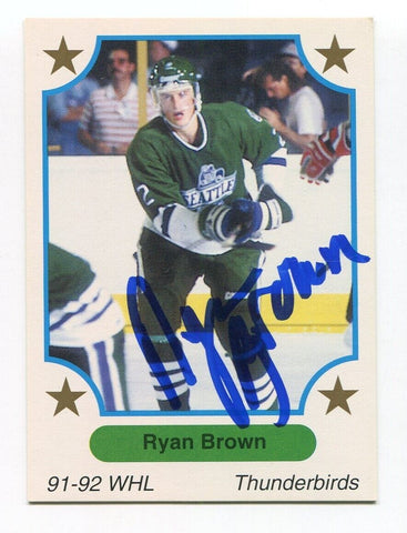 1991 7th Inning Sketch Ryan Brown Signed Card Hockey Autograph NHL AUTO #127
