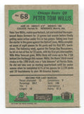 1991 Bowman Peter Tom Willis Signed Card Football Autograph AUTO #68