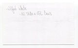 Wilford "Whizzer" White Signed 3x5 Index Card Autograph Football Chicago Bears