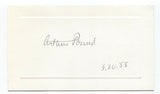 Arthur Pound Signed Card Autographed Signature Journalist Author
