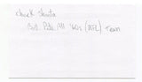 Chuck Shonta Signed 3x5 Index Card Autographed NFL Football Boston Patriots