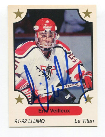 1991 7th Inning Sketch Eric Veilleux Signed Card Hockey Autograph NHL AUTO #245