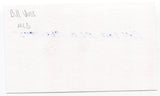 Bill Voss Signed 3x5 Index Card Autograph Baseball MLB 1965 Chicago White Sox