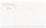 Don Taussig Signed 3x5 Index Card Autograph Baseball MLB San Francisco Giants