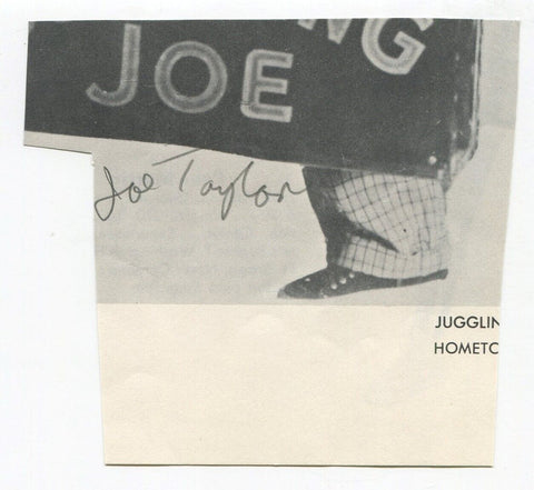 Juggling Joe Taylor Signed Cut Indianapolis Clowns Negro League Baseball Player
