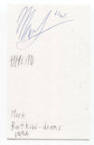 hHead - Mark Bartkiw Signed 3x5 Index Card Autographed Signature