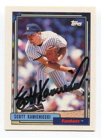 1992 Topps Scott Kamieniecki Signed Card Baseball Autograph MLB AUTO #102