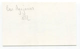 Ben Agajanian Signed 3x5 Index Card Autographed Baseball MLB New York Giants