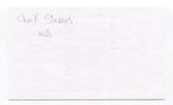 Chuck Stevens Signed 3x5 Index Card Autographed Baseball St. Louis Browns