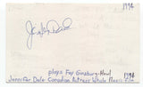 Jennifer Dale Signed 3x5 Index Card Autographed Signature Actress