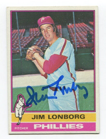 1976 Topps Jim Lonborg Signed Baseball Card Autographed AUTO #271