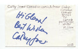 Cathy Jones Signed 3x5 Index Card Autographed Signature Actress Comedian