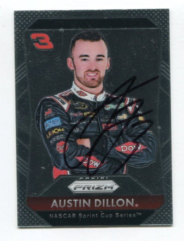 2016 Panini Prizm Austin Dillon Signed Card Autograph Racing NASCAR AUTO #3