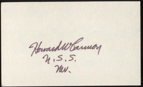 Howard W Cannon Signed Index Card 3x5 Autographed Signature AUTO
