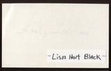 Lisa Hartman Black Signed Index Card  Autographed Signature AUTO From 1992