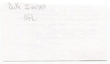 Duke Iversen Signed 3x5 Index Card Autographed NFL Football New York Giants