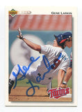 1991 Upper Deck Gene Larkin Signed Card Baseball Autograph MLB AUTO #187