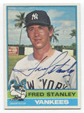 1976 Topps Fred Stanley Signed Card Baseball Autographed #429
