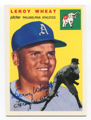 1994 Topps Archives 1954 Leroy Wheat Signed Card Baseball Autographed AUTO #244