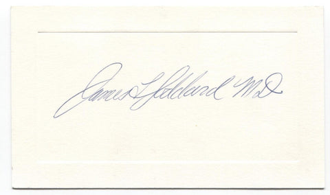 James L. Goddard Signed Card Autographed Signature Physician