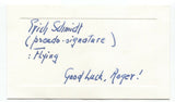 Erich Schmidt Signed Card Autographed Signature Archaeologist SCARCE