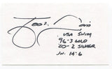 Josh Davis Signed 3x5 Index Card Autographed Swimmer Olympic Gold Medalist