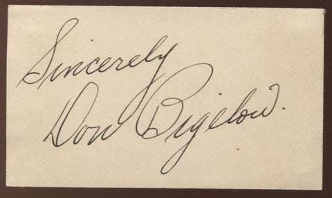 Don Bigelow Signed Card  Autographed  Orchestra Conductor AUTO Signature