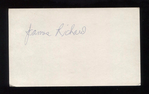 James Richard Signed 3x5 Index Card Autographed Signature