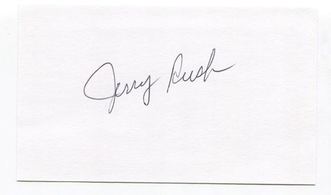 Jerry Rush Signed 3x5 Index Card Autographed NFL Football Detroit Lions