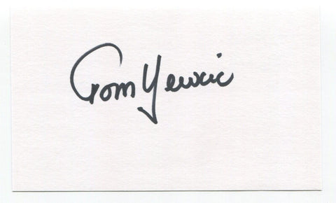 Tom Yewcic Signed Cut~ 2x5 Index Card Autographed NFL Football Boston Patriots