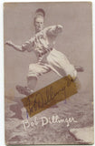 Bob Dillinger Exhibit SIGNED Baseball Card Autographed Blank Back Signature