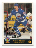 1994 Classic Prospect Aaron Miller Signed Card Hockey Autograph AUTO #105 Aces